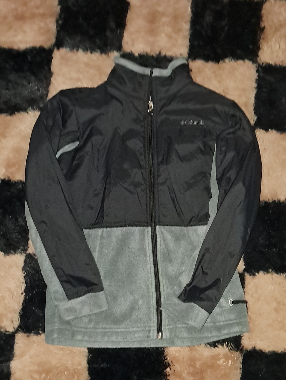 Boys Columbia Black & Gray Two-Tone Full-Zip Jacket